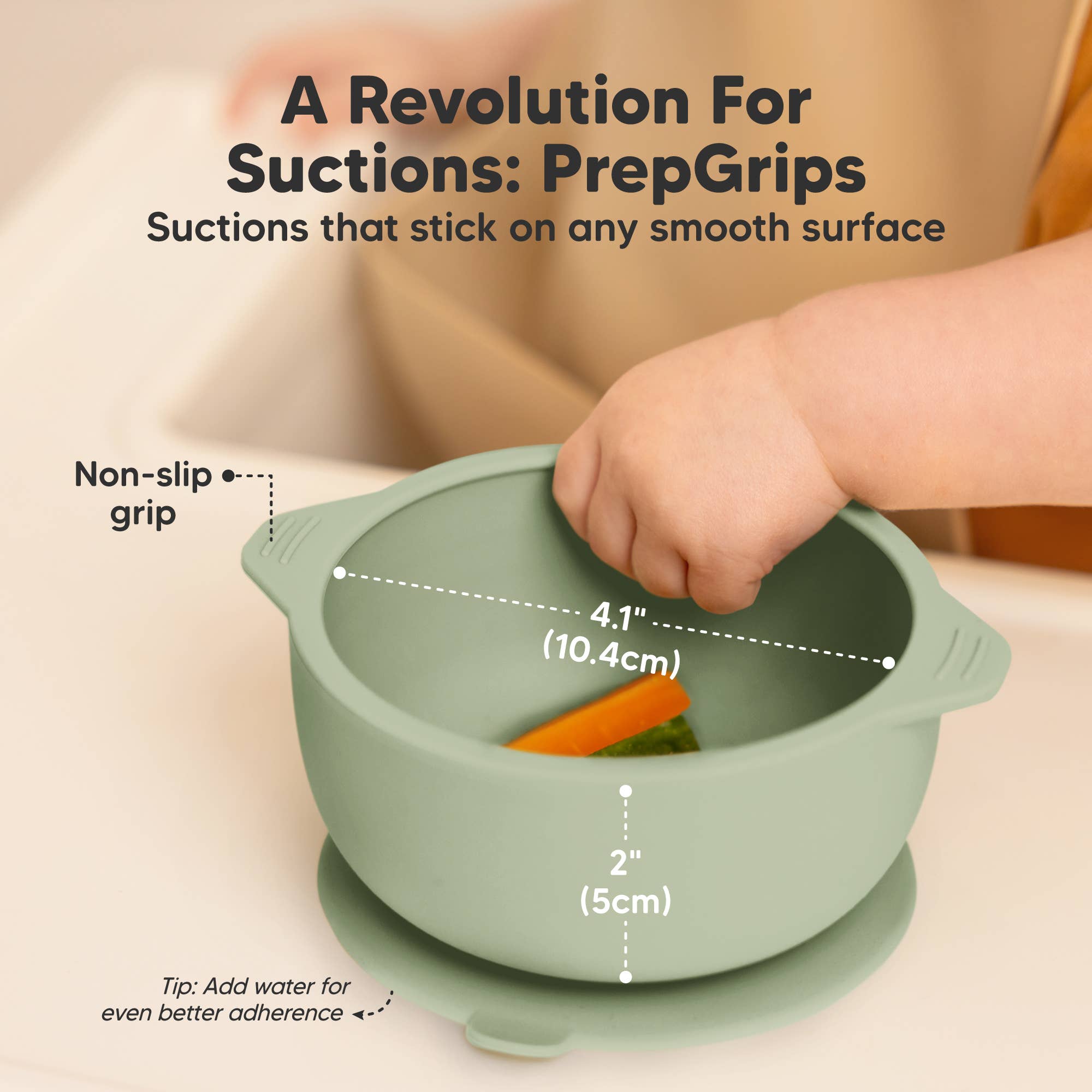 2-Pack Prep Suction Bowls with Lids, BPA-Free Baby Bowls