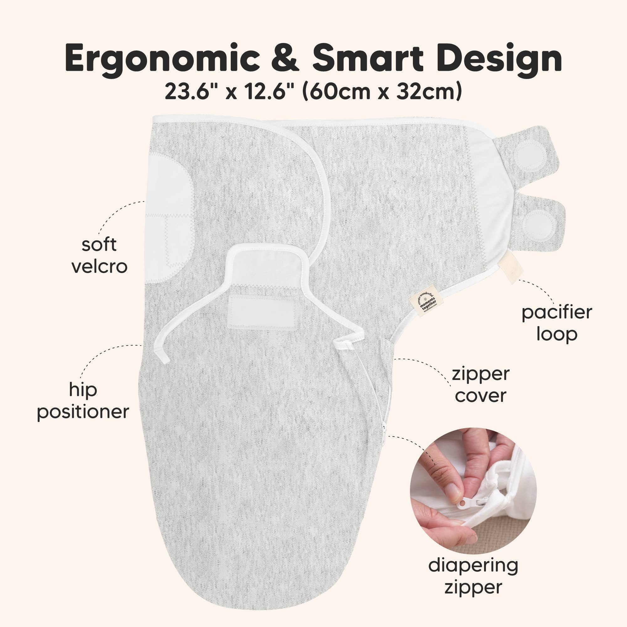 3pk Soothe Zippy Baby Swaddles 0-6 Months,Newborn Sleep Sack