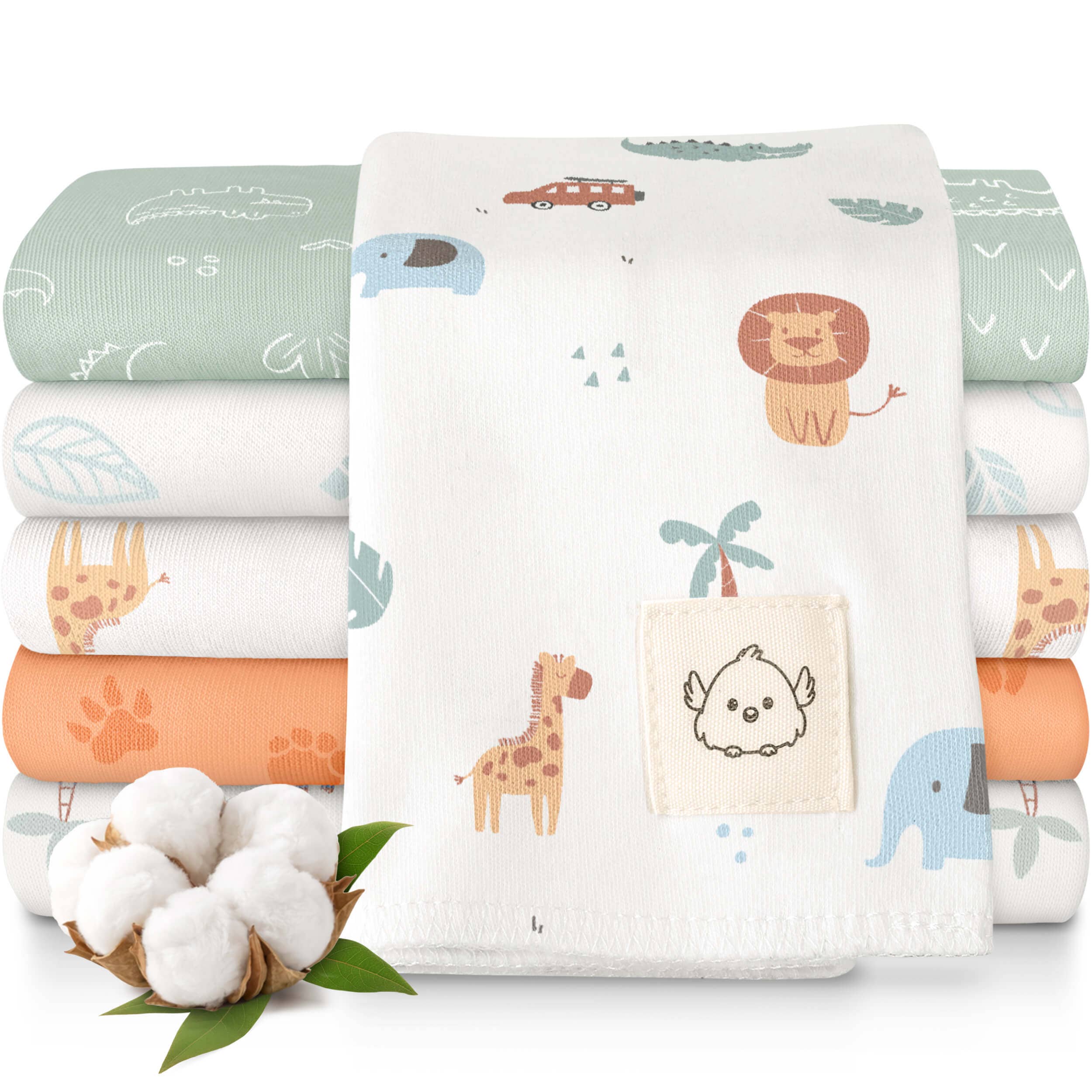 KeaBabies 6-Pack Shea Burp Cloths